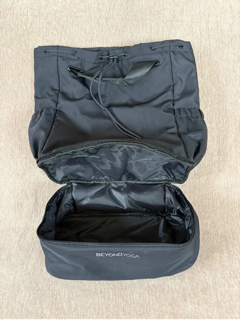 Beyond Yoga Black Convertible Gym Bag Backpack Zip Pocket with Carry Handles NWT